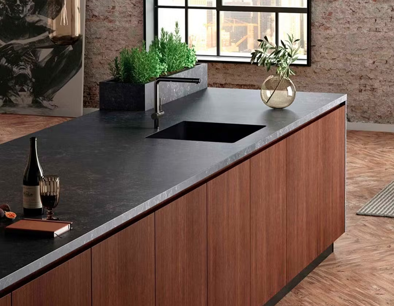 Spoelbak in keukenblad